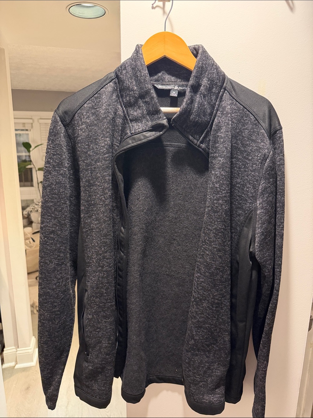 Beverly Hills Polo Club Men's Charcoal Gray Full-Zip Jacket